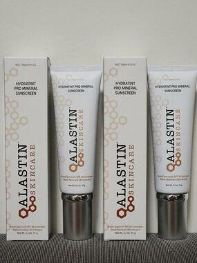 Pack of 2 Alastin HydraTint Pro Mineral-Broad Spectrum Tinted Facial SP (3.2 oz)